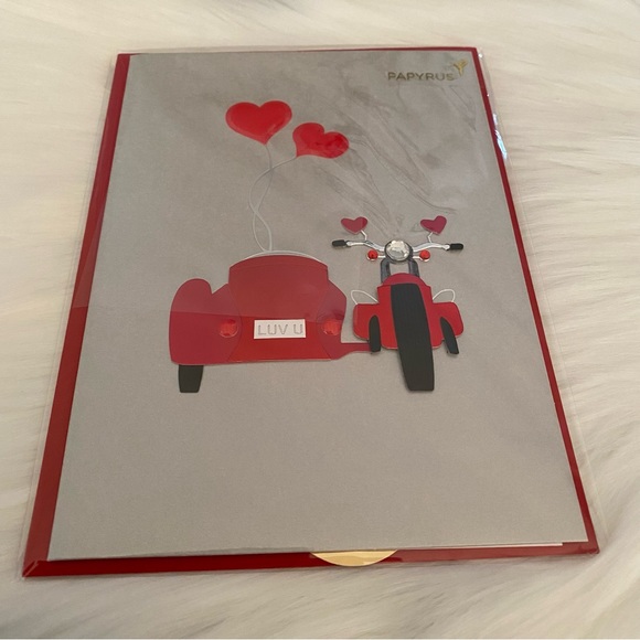 3/$15 NWT Happy Valentine’s Day “LUV U” Papyrus Card.“Life with you is an…” - Picture 2 of 4